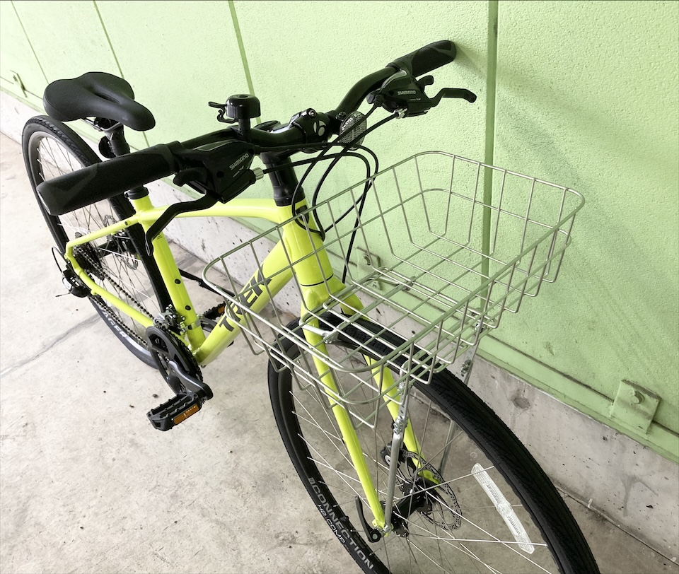 ディスクブレーキクロスバイクにおすすめのフロントバスケット昭和