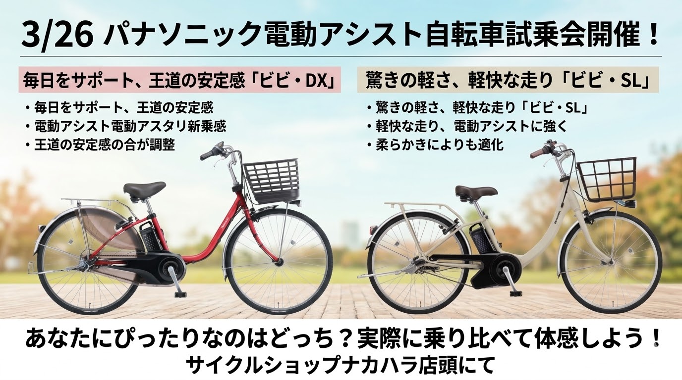3/26パナソニック試乗会開催
